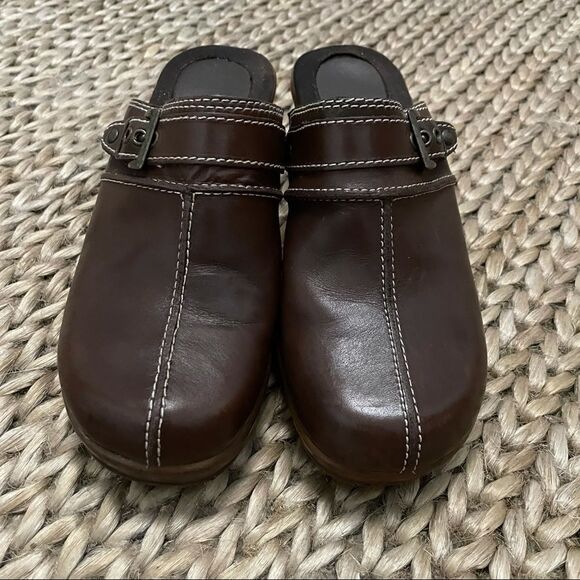 Nickels Lana Leather Slip on Mule Shoes Brown Size 6 - Picture 2 of 11